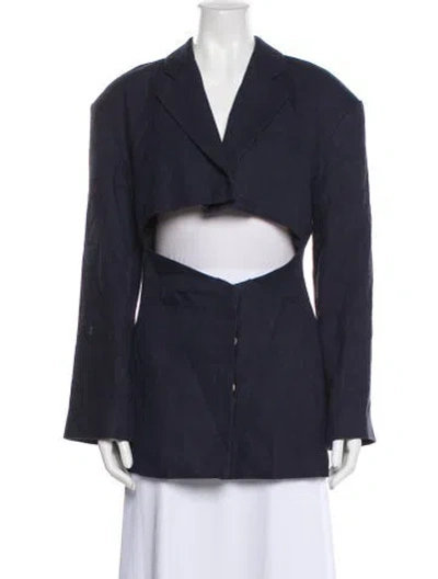 Pre-owned Jacquemus Linen Blazer In Blue