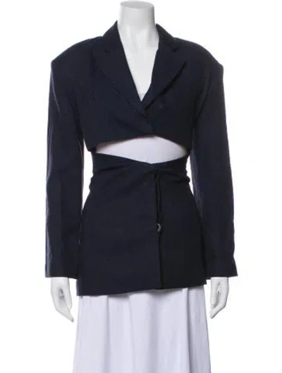 Pre-owned Jacquemus Linen Blazer In Blue
