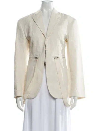 Pre-owned Jacquemus Linen Blazer In Neutral
