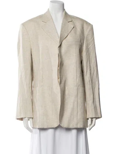 Pre-owned Jacquemus Linen Blazer In Neutral