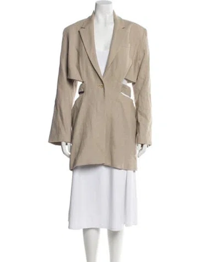 Pre-owned Jacquemus Linen Blazer In Neutral