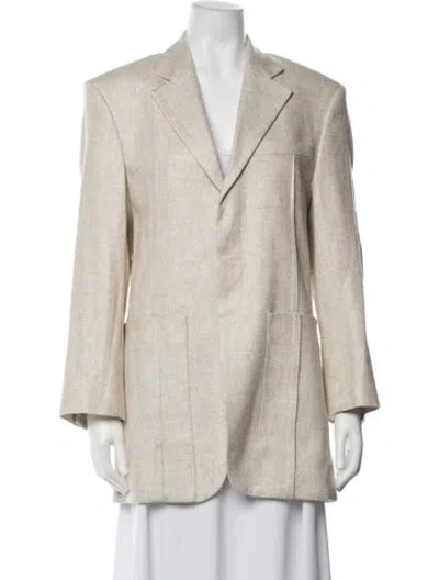 Pre-owned Jacquemus Linen Blazer In Neutrals