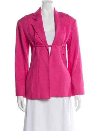 Pre-owned Jacquemus Linen Blazer In Pink