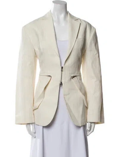Pre-owned Jacquemus Linen Blazer W/ Tags In Neutral