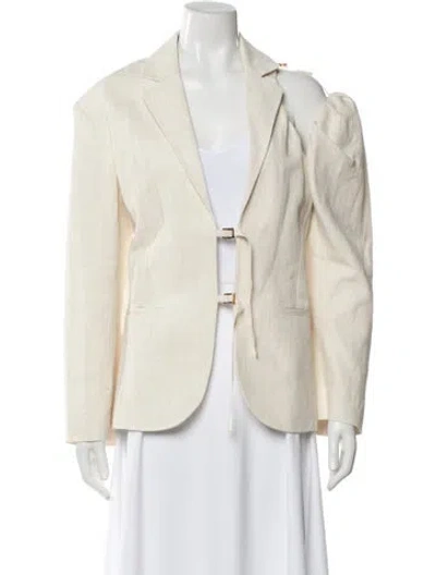 Pre-owned Jacquemus Linen Blazer W/ Tags In Neutral