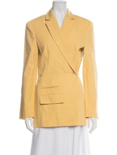 Pre-owned Jacquemus Linen Blazer W/ Tags In Yellow