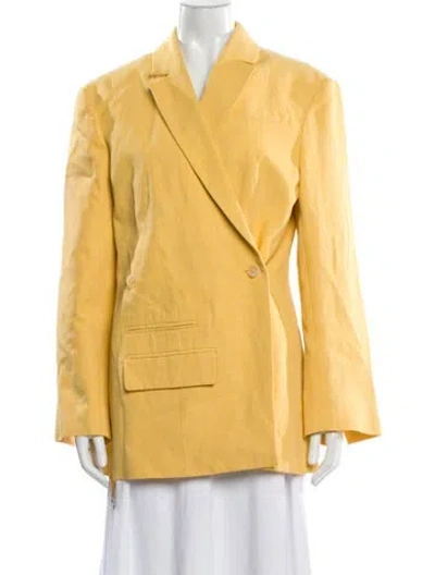 Pre-owned Jacquemus Linen Blazer In Yellow