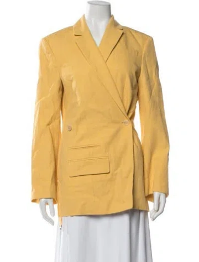 Pre-owned Jacquemus Linen Blazer In Yellow