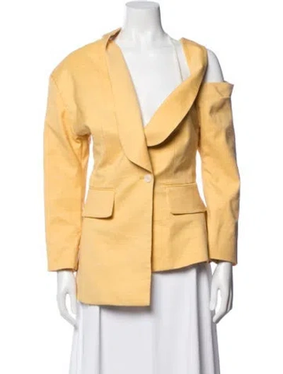 Pre-owned Jacquemus Linen Blazer In Yellow