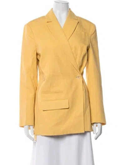 Pre-owned Jacquemus Linen Blazer In Yellow
