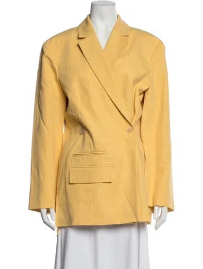 Pre-owned Jacquemus Linen Blazer In Yellow