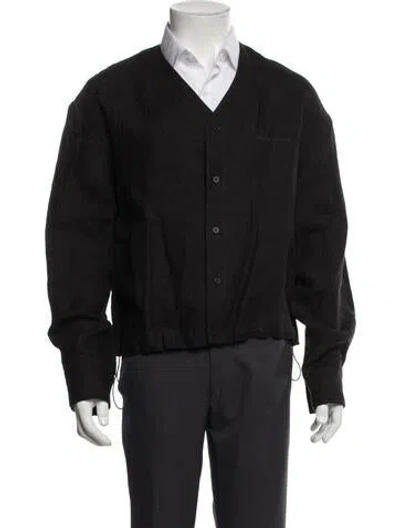 Pre-owned Jacquemus Linen Bomber Jacket In Gray