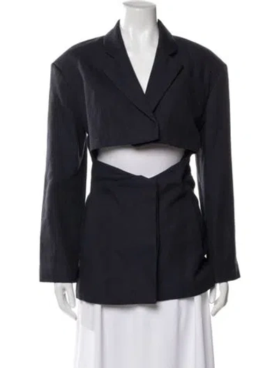 Pre-owned Jacquemus Linen Coat In Blue
