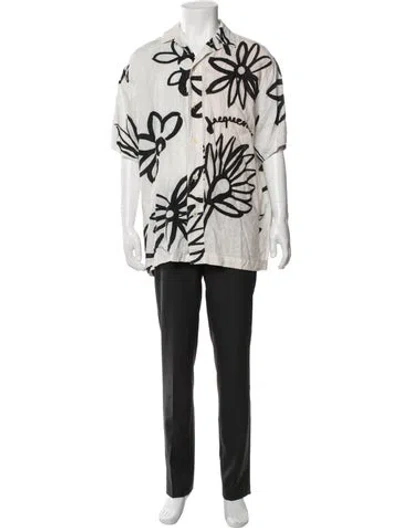 Pre-owned Jacquemus Linen Floral Print Shirt In Neutral