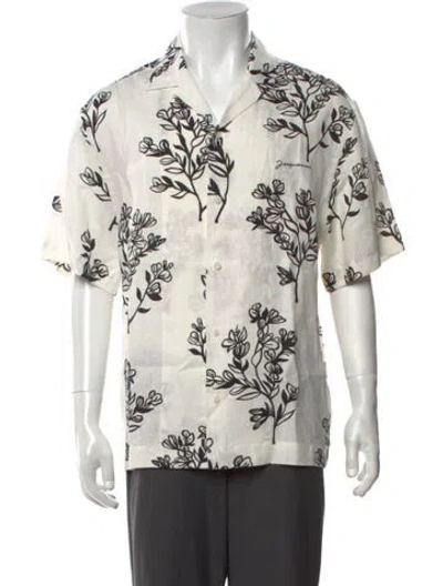 Pre-owned Jacquemus Linen Floral Print Shirt In Neutrals