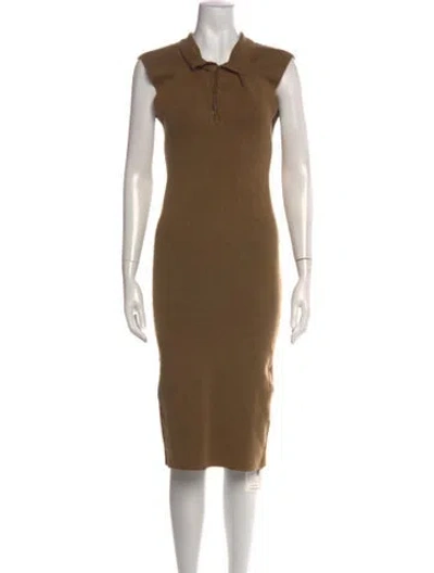 Pre-owned Jacquemus Linen Knee-length Dress In Brown