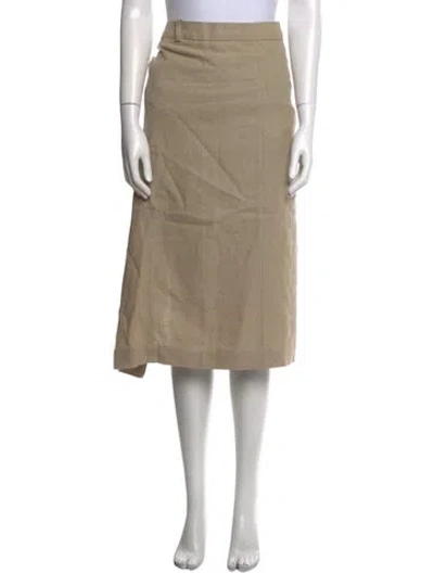 Pre-owned Jacquemus Linen Knee-length Skirt W/ Tags In Neutral
