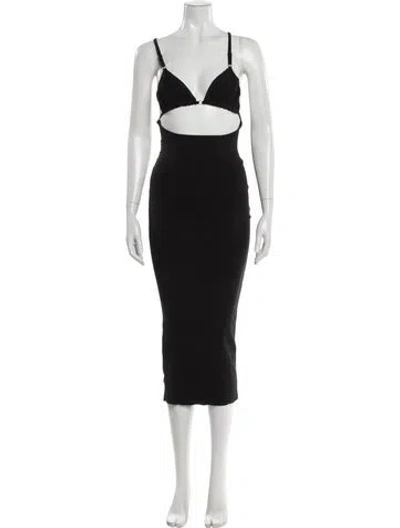 Pre-owned Jacquemus Linen Long Dress W/ Tags In Gray