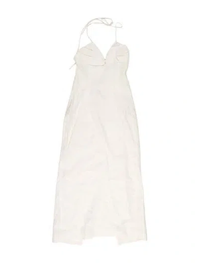 Pre-owned Jacquemus Linen Long Dress In White