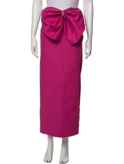 Pre-owned Jacquemus Linen Long Skirt In Pink