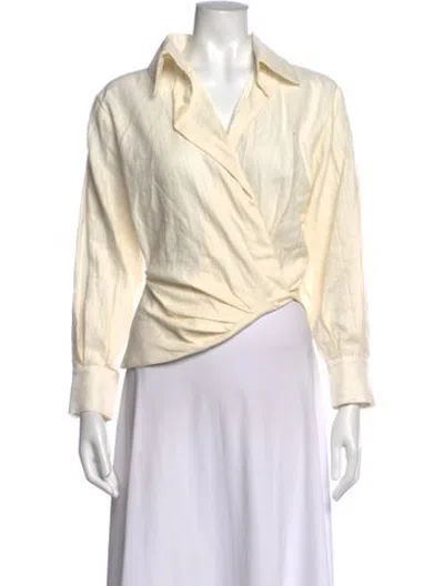 Pre-owned Jacquemus Linen Long Sleeve Blouse In Neutrals