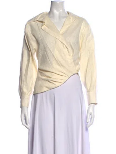 Pre-owned Jacquemus Linen Long Sleeve Blouse In Neutrals