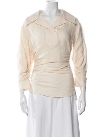 Pre-owned Jacquemus Linen Long Sleeve Top In Neutral