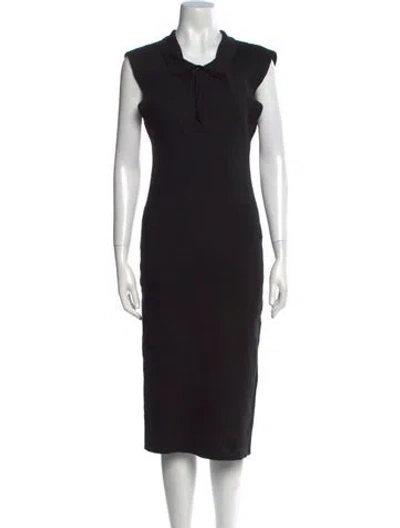 Pre-owned Jacquemus Linen Midi Length Dress In Black
