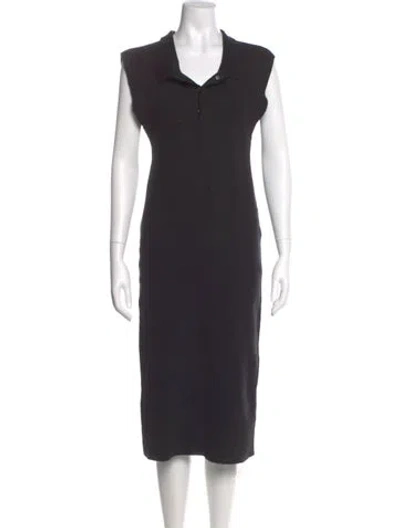 Pre-owned Jacquemus Linen Midi Length Dress In Black