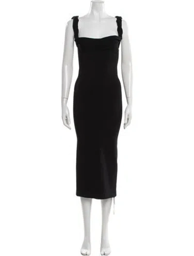 Pre-owned Jacquemus Linen Midi Length Dress In Black