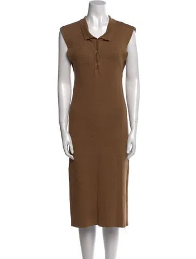 Pre-owned Jacquemus Linen Midi Length Dress In Brown