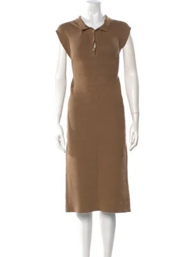 Pre-owned Jacquemus Linen Midi Length Dress In Brown