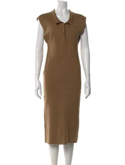 Pre-owned Jacquemus Linen Midi Length Dress In Brown