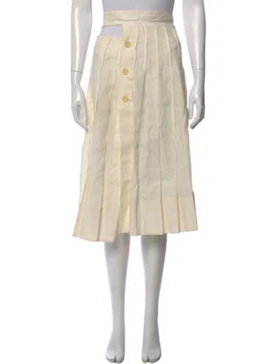 Pre-owned Jacquemus Linen Midi Length Skirt In Neutral