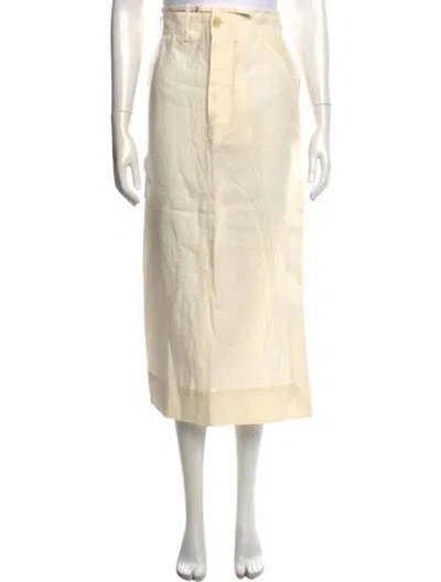 Pre-owned Jacquemus Linen Midi Length Skirt In Neutral