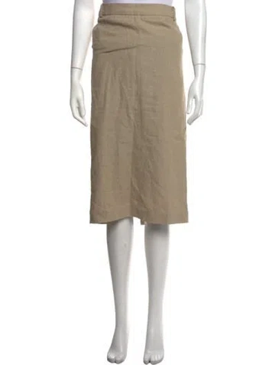 Pre-owned Jacquemus Linen Midi Length Skirt In Neutrals