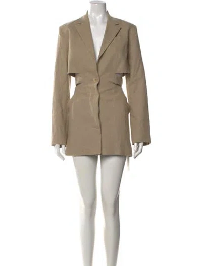 Pre-owned Jacquemus Linen Mini Dress In Brown