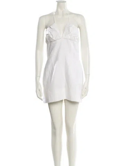 Pre-owned Jacquemus Linen Mini Dress In Neutral
