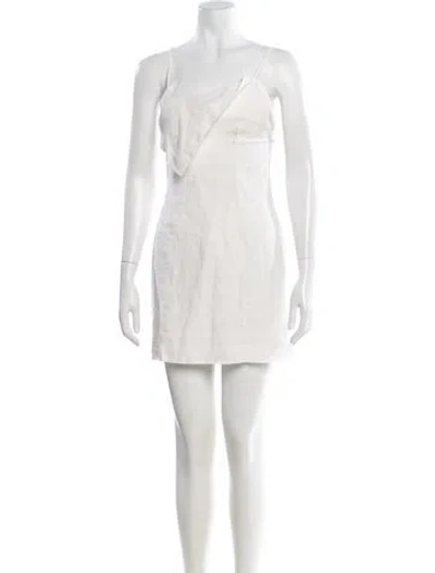 Pre-owned Jacquemus Linen Mini Dress In Neutral