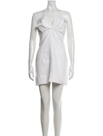Pre-owned Jacquemus Linen Mini Dress In Neutrals