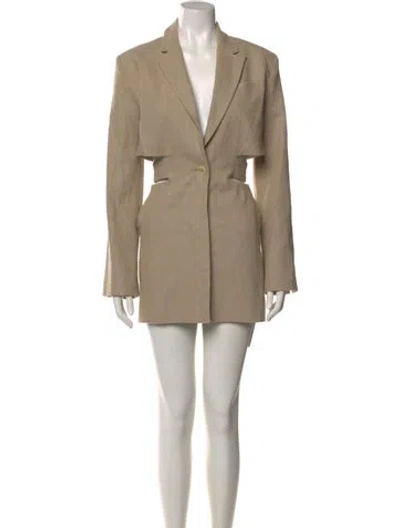 Pre-owned Jacquemus Linen Mini Dress W/ Tags In Brown