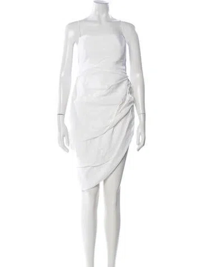 Pre-owned Jacquemus Linen Mini Dress In White