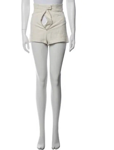 Pre-owned Jacquemus Linen Mini Shorts In Neutrals