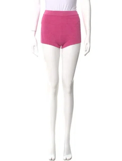Pre-owned Jacquemus Linen Mini Shorts In Pink