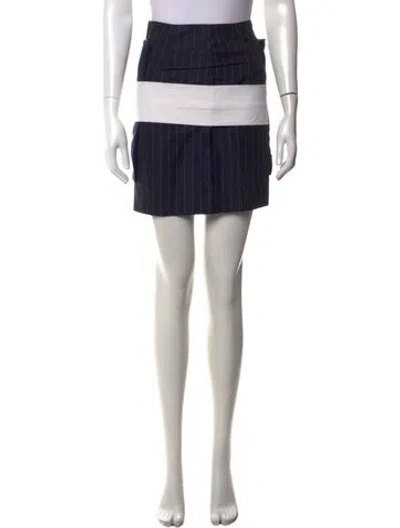 Pre-owned Jacquemus Linen Mini Skirt In Blue