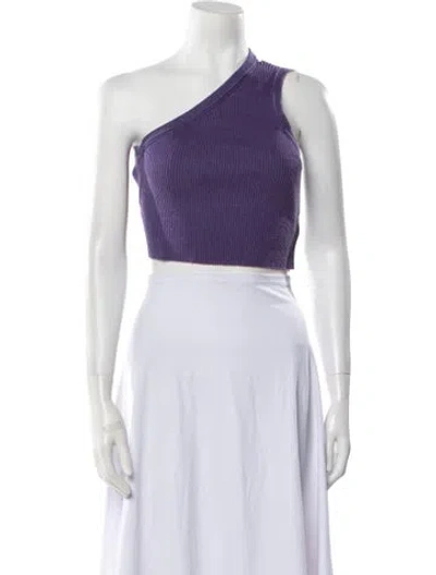 Pre-owned Jacquemus Linen One-shoulder Crop Top In Black