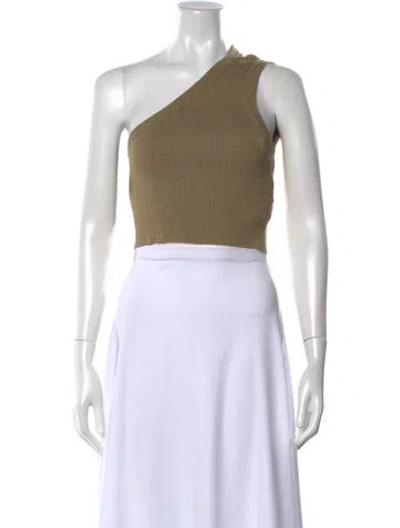 Pre-owned Jacquemus Linen One-shoulder Crop Top In Neutral