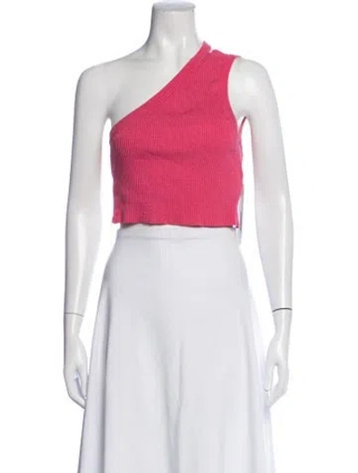 Pre-owned Jacquemus Linen One-shoulder Crop Top In White