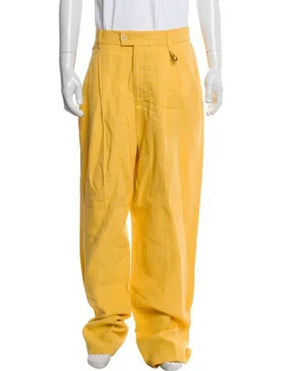 Pre-owned Jacquemus Linen Pants W/ Tags In Yellow