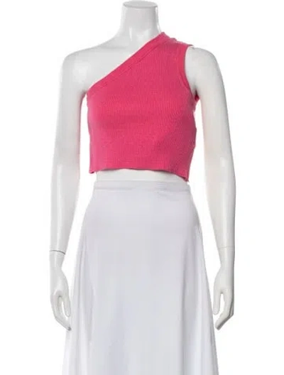 Pre-owned Jacquemus Linen Scoop Neck Crop Top W/ Tags In Pink